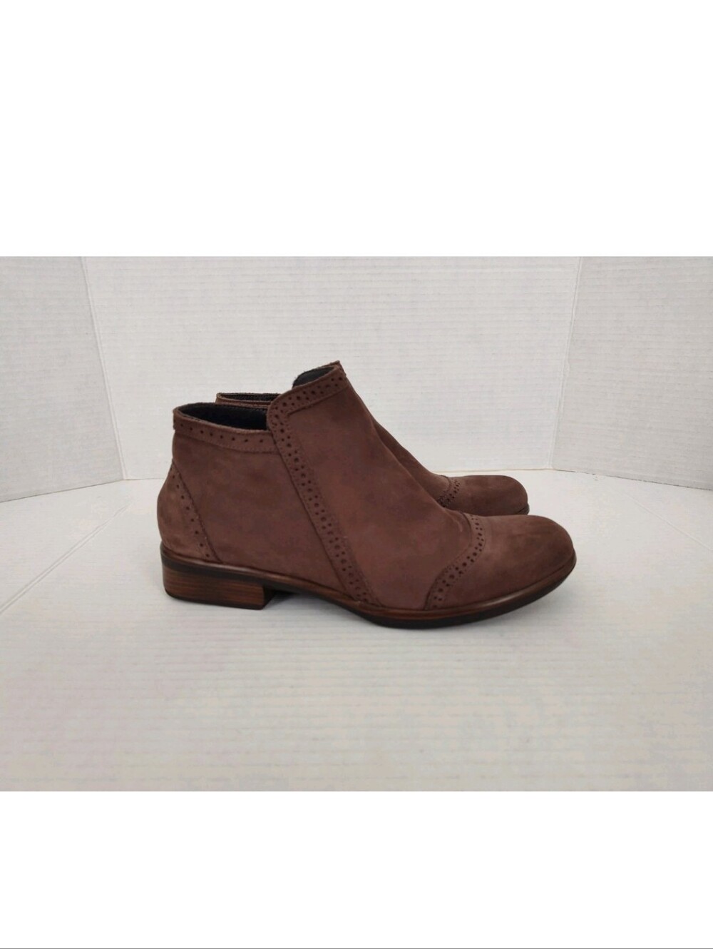 Naot Nefasi Nubuck Leather Ankle Boots Booties Size 39 US 8 Brown Coffee Bean
